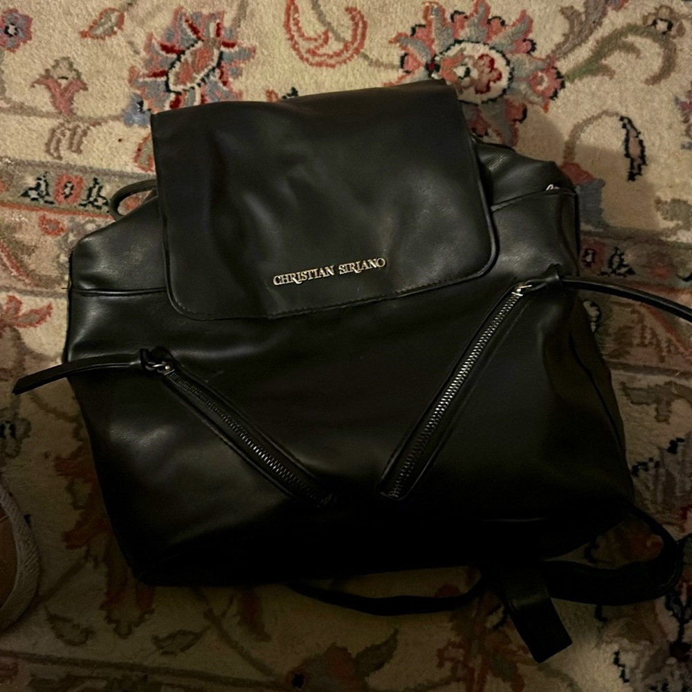 Christian Siriano leather backpack